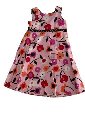 Chez Ami Pink Floral Seersucker Sundress NWT 6X Sleeveless A-Line
